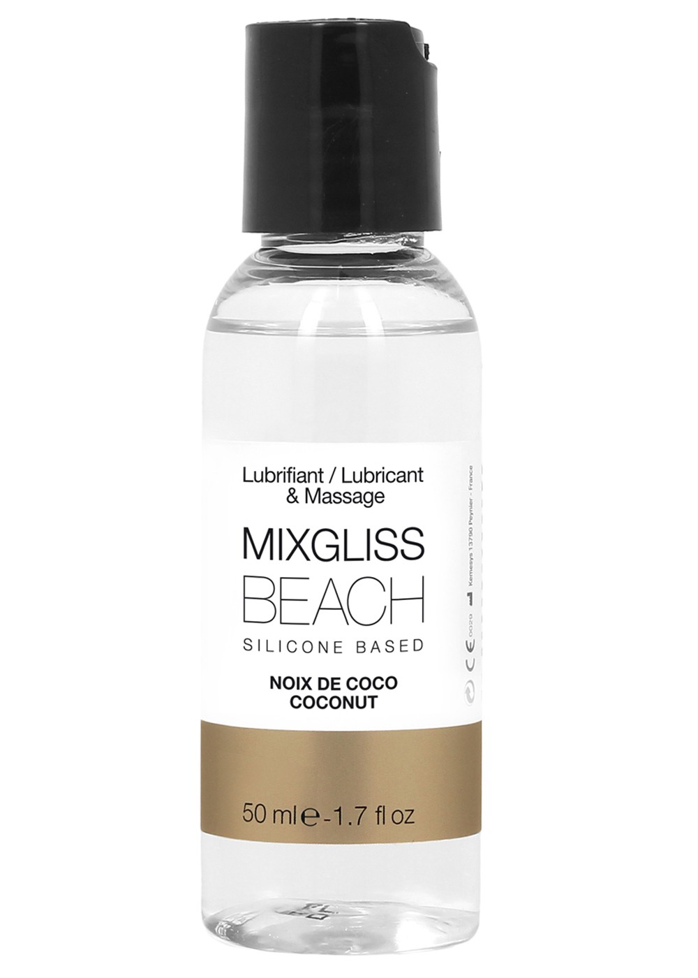 Lubrifiant silicone parfum noix de coco 50 ml - Mixgliss
