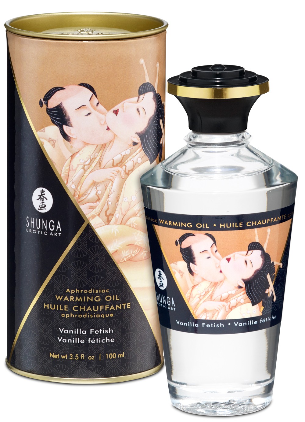 Huile de massage chauffante comestible vanille - Shunga – Image 2