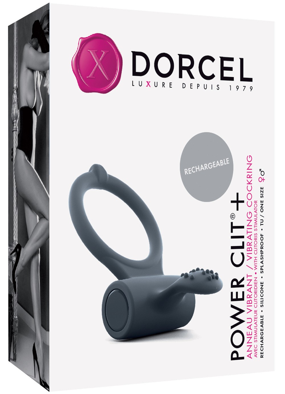Cockring vibrant rechargeable Power Clit+ - Dorcel – Image 5