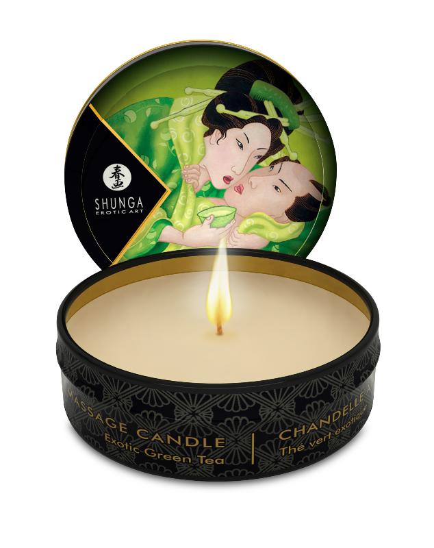 Mini bougie de massage Zenitude thé vert 30 ml - Shunga – Image 2