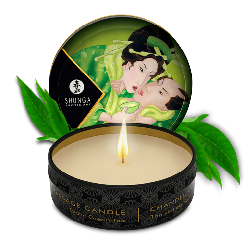 Mini bougie de massage Zenitude thé vert 30 ml - Shunga