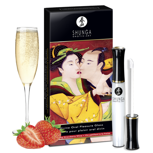 Gloss plaisir oral vin pétillant et fraise - Shunga