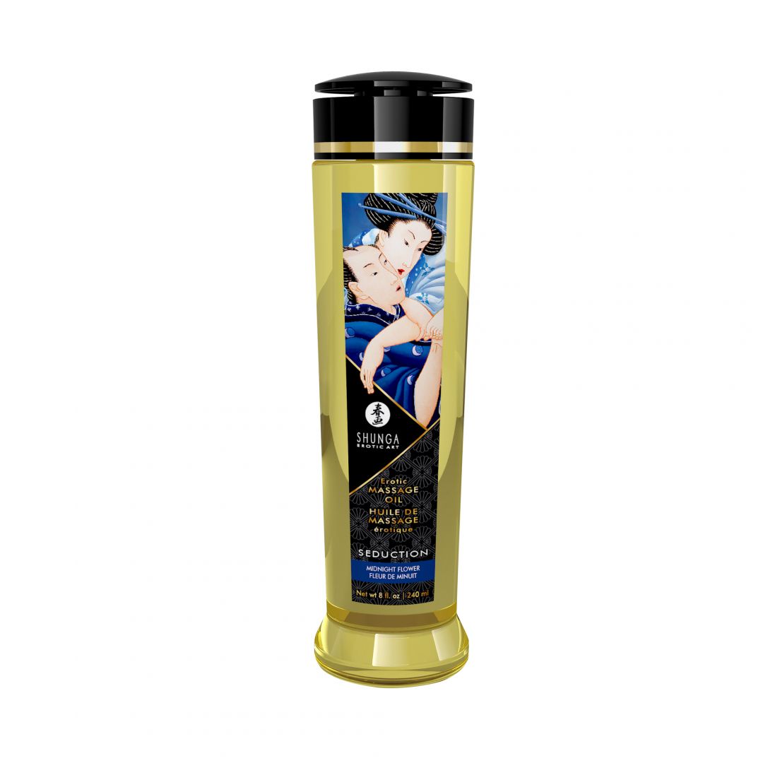 Huile de massage sensuelle fleur de minuit 240 ml - Shunga