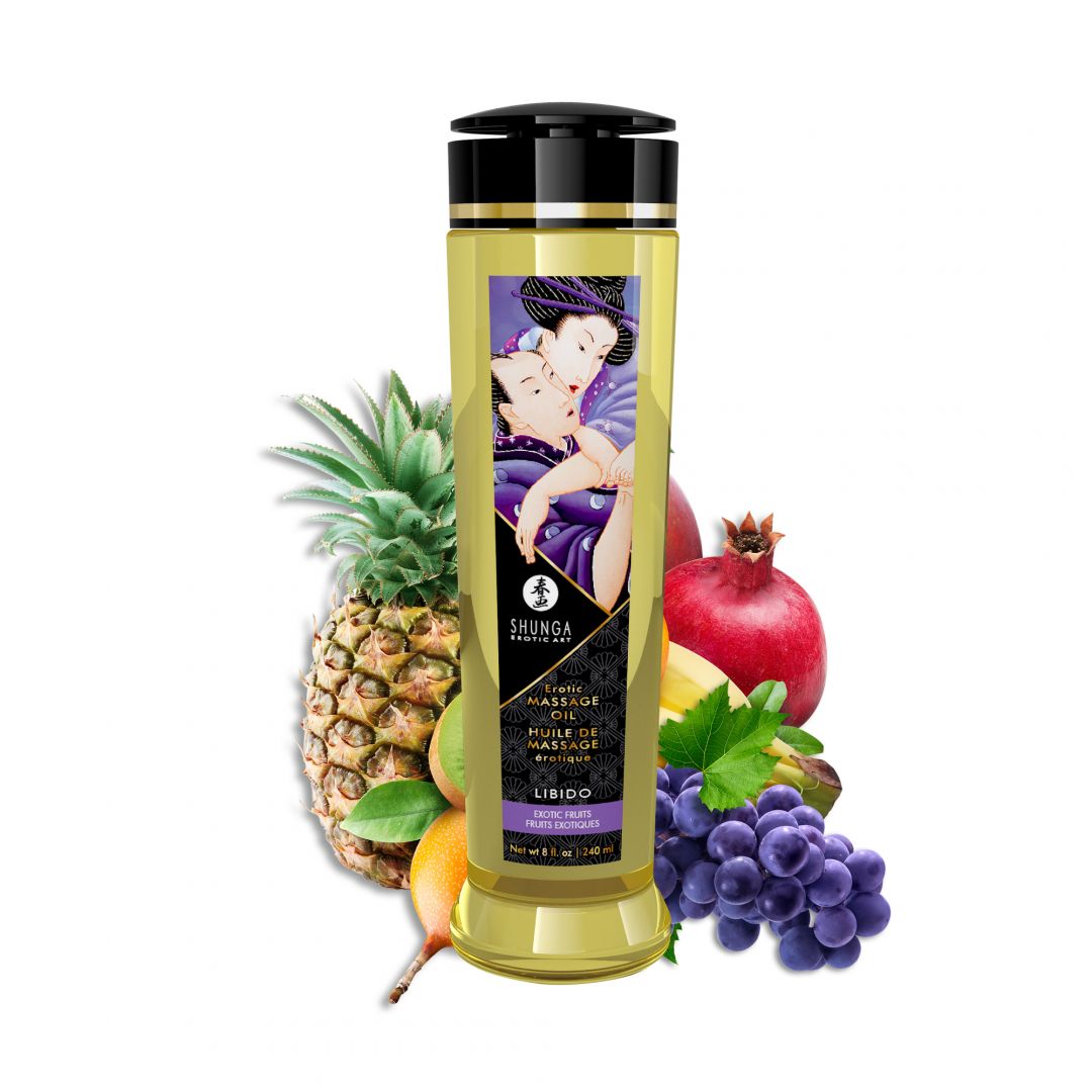 Huile de massage sensuelle fruits exotiques 240 ml - Shunga – Image 2
