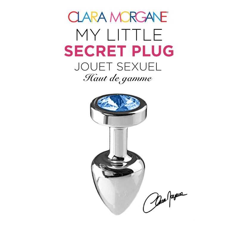 Plug anal en aluminium bleu taille medium - Clara Morgane