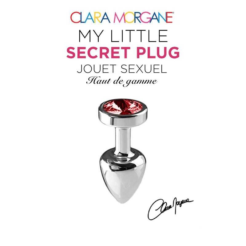 Plug anal aluminium taille S rouge - Clara Morgane