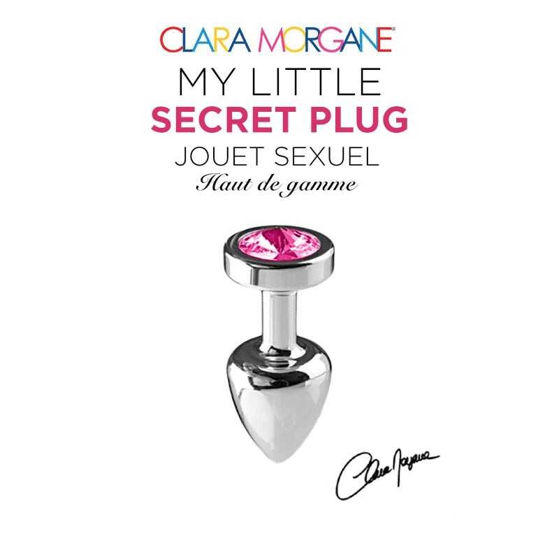 Plug anal en aluminium rose taille S - Clara Morgane