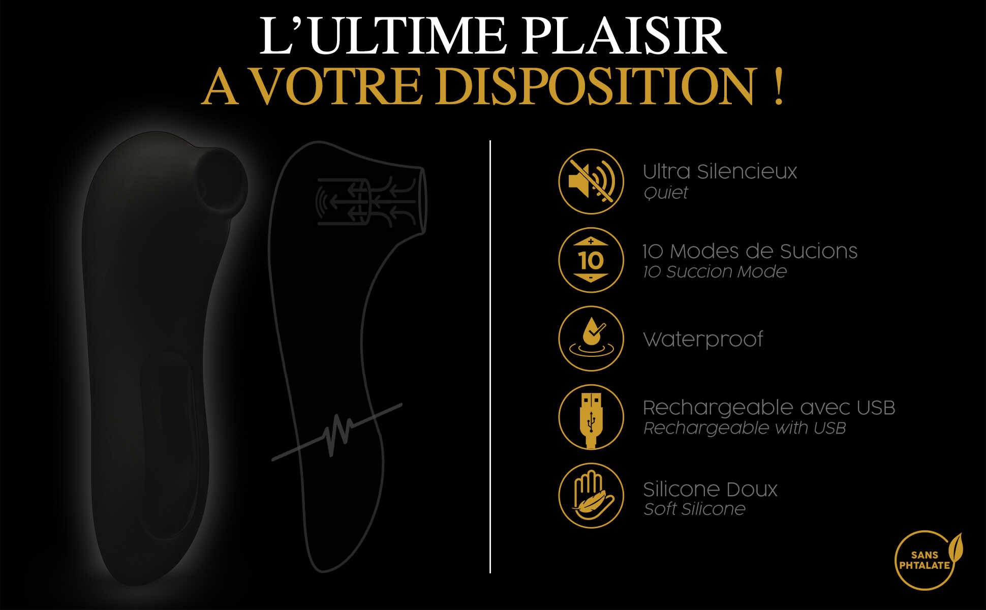 Stimulateur clitoridien Le Maxi noir - Clara Morgane – Image 4