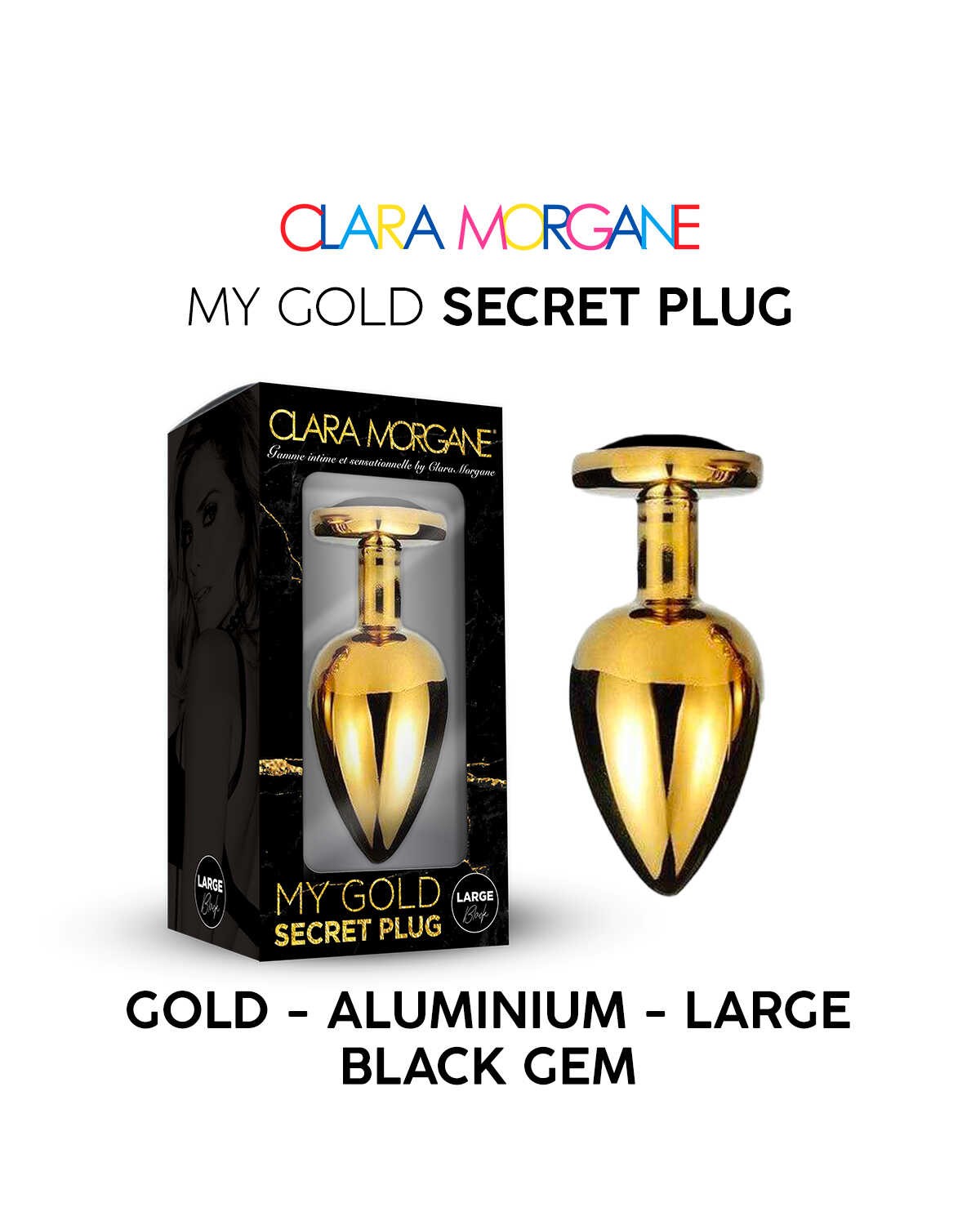 Plug anal en aluminium doré My Gold Secret - Clara Morgane