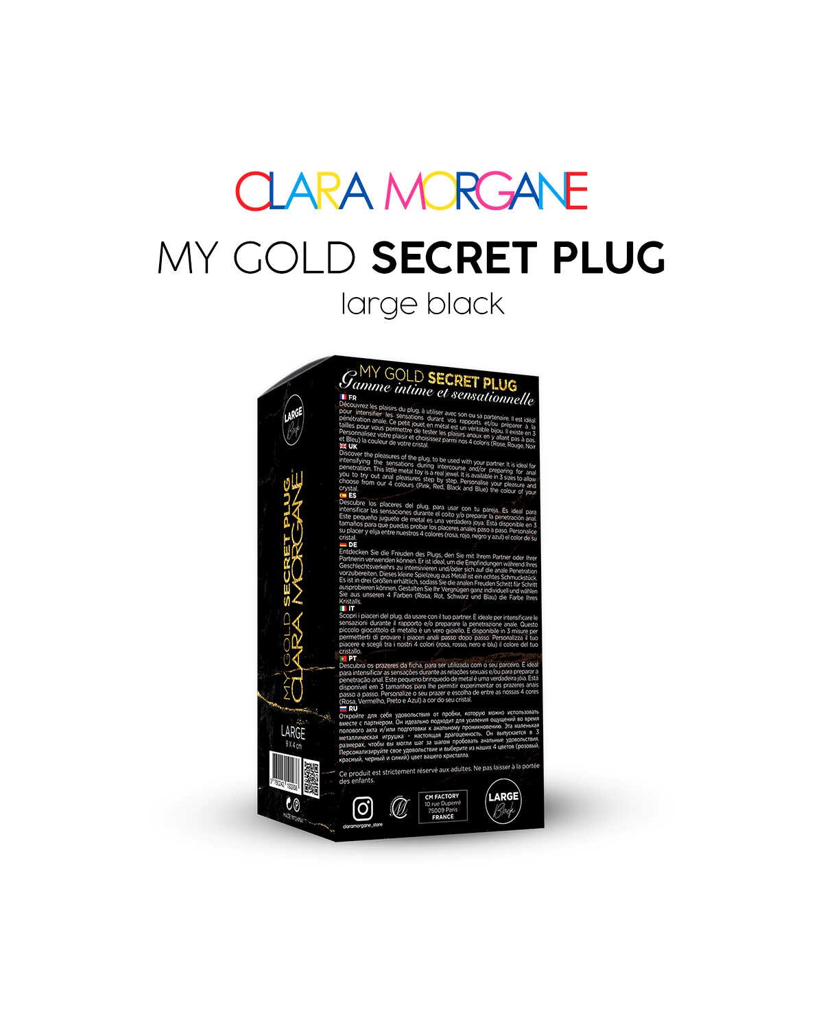 Plug anal en aluminium doré My Gold Secret - Clara Morgane – Image 4