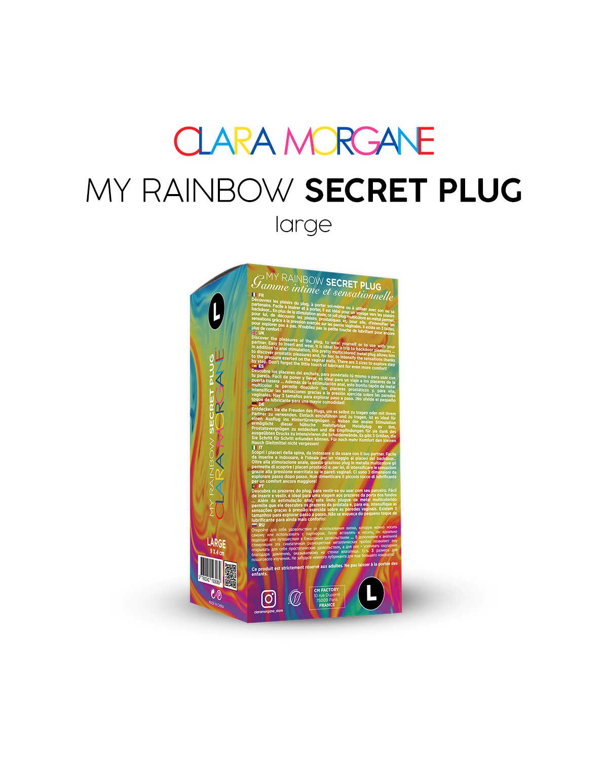 Plug anal aluminium rainbow 3 tailles - Clara Morgane – Image 4