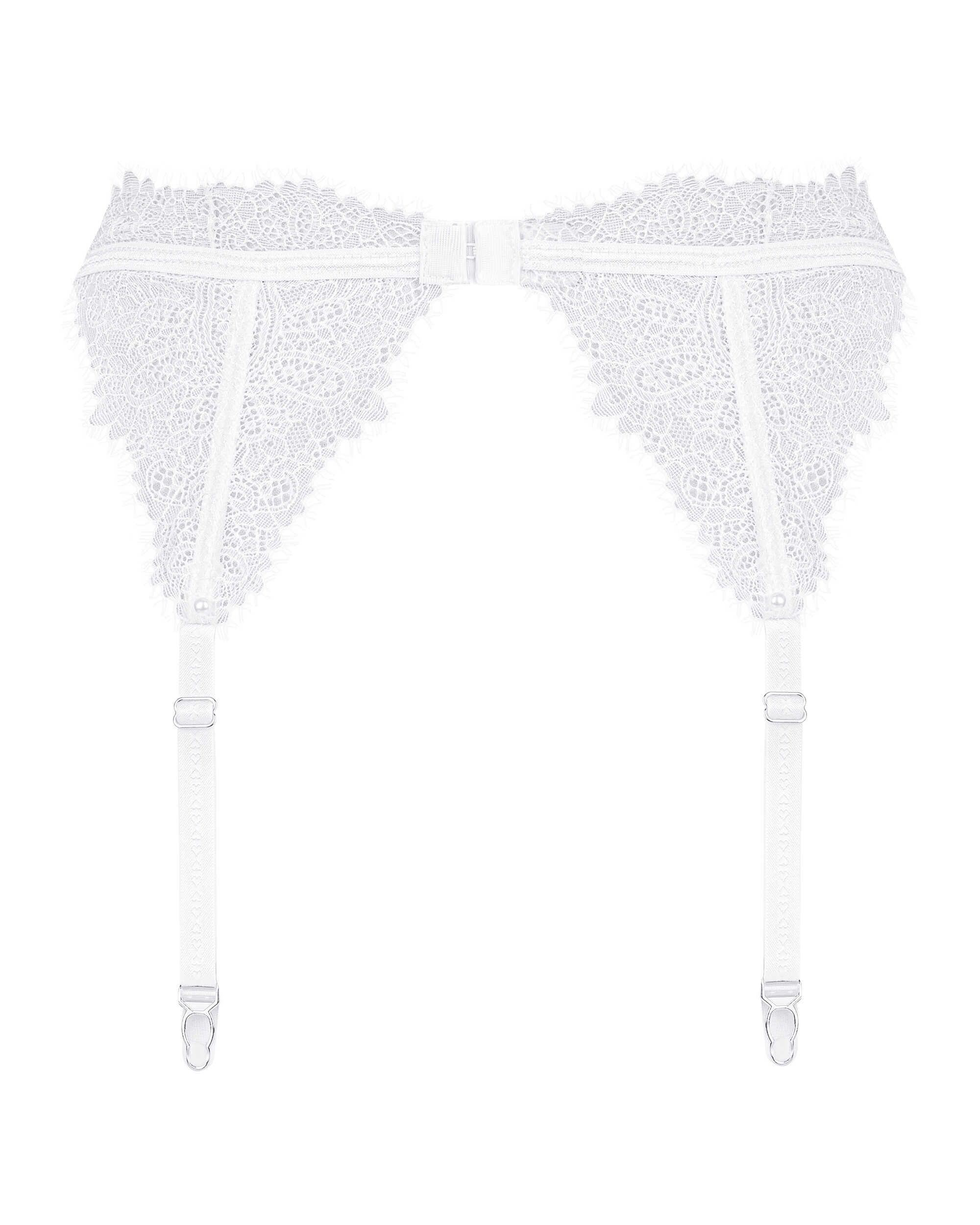 Porte-jarretelles en dentelle blanc Bianelle - Obsessive – Image 11
