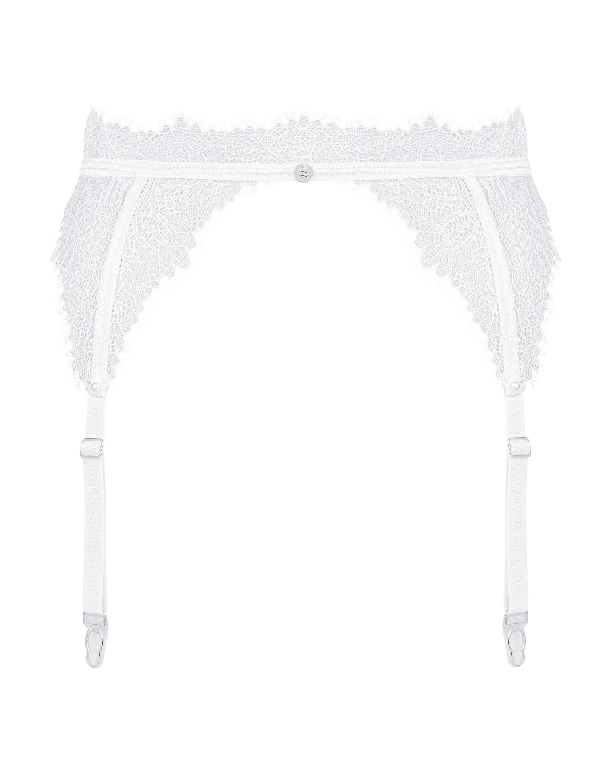 Porte-jarretelles en dentelle blanc Bianelle - Obsessive – Image 12