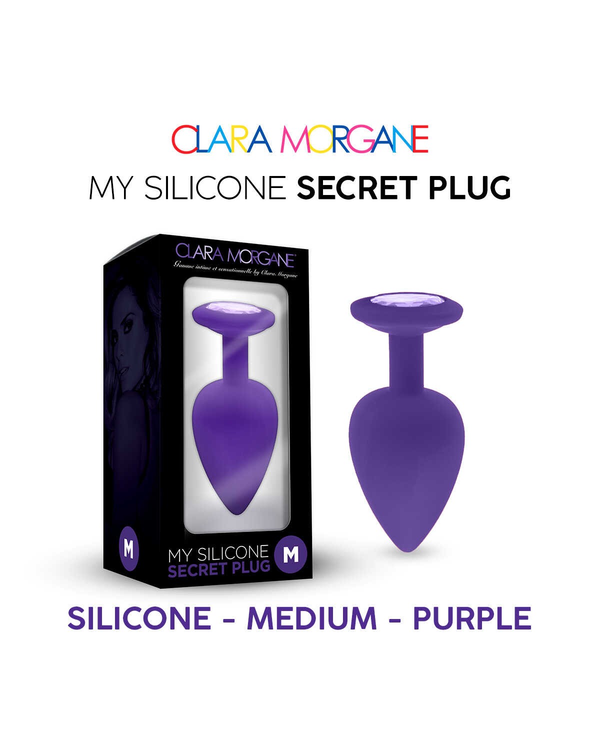 Plug anal en silicone violet - Clara Morgane