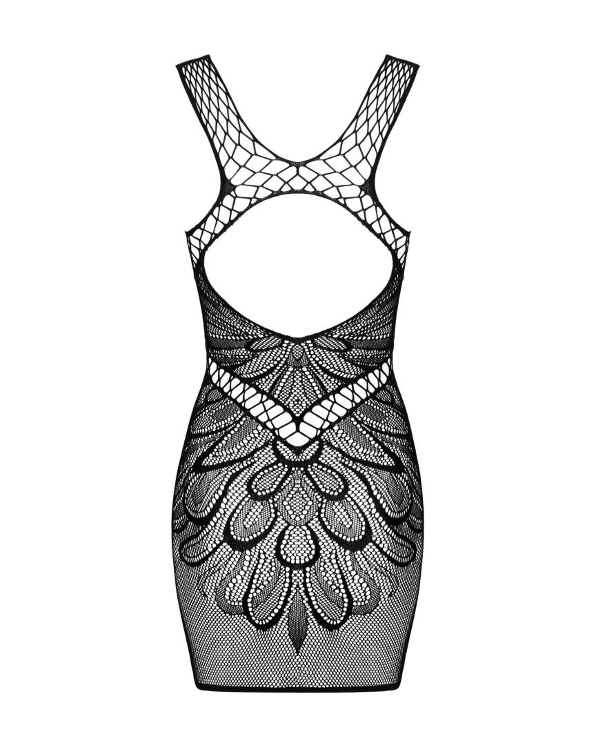 Robe maille noire avec decoupe dos D608 - Obsessive – Image 7