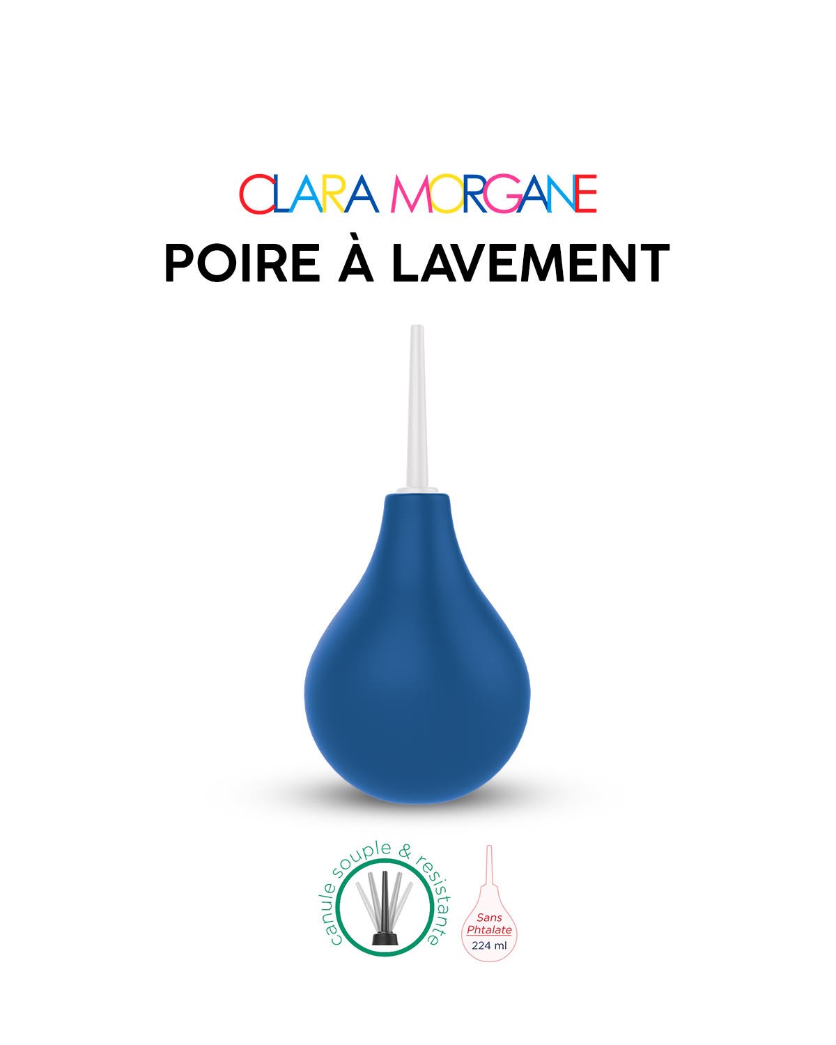 Poire à lavement intime 250 ml bleue - Clara Morgane – Image 4