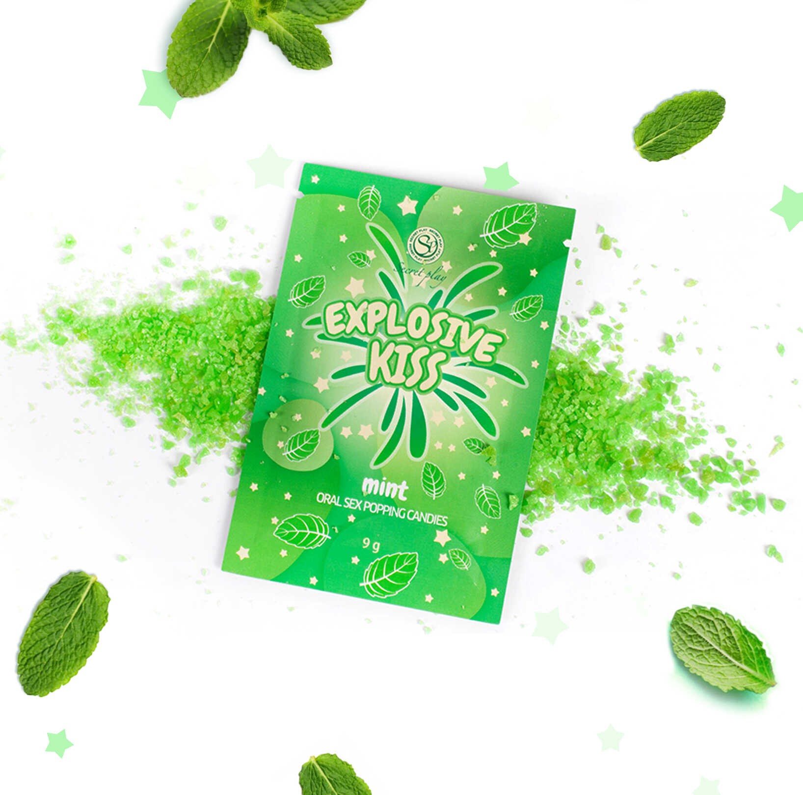 Bonbons pétillants pour plaisir oral menthe - Secret Play