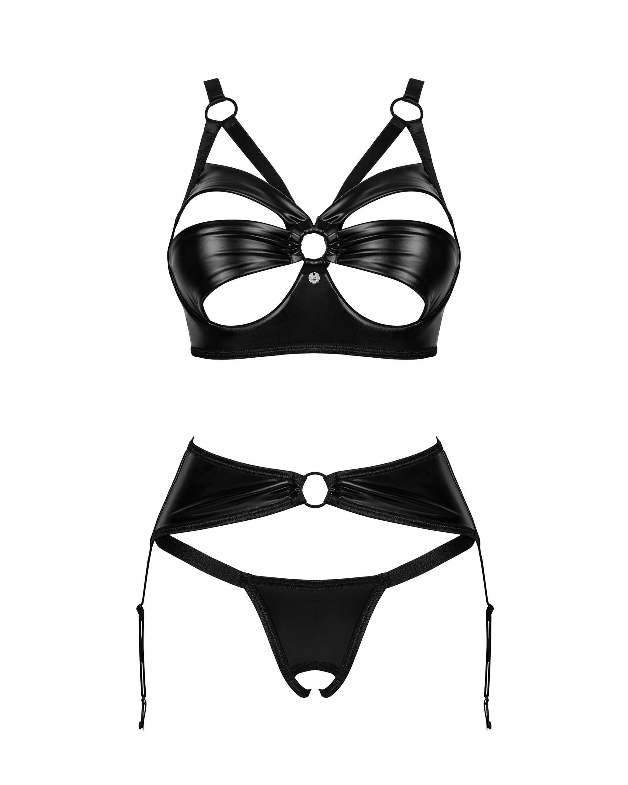 Ensemble lingerie ouvert 3 pièces Armares - Obsessive – Image 7