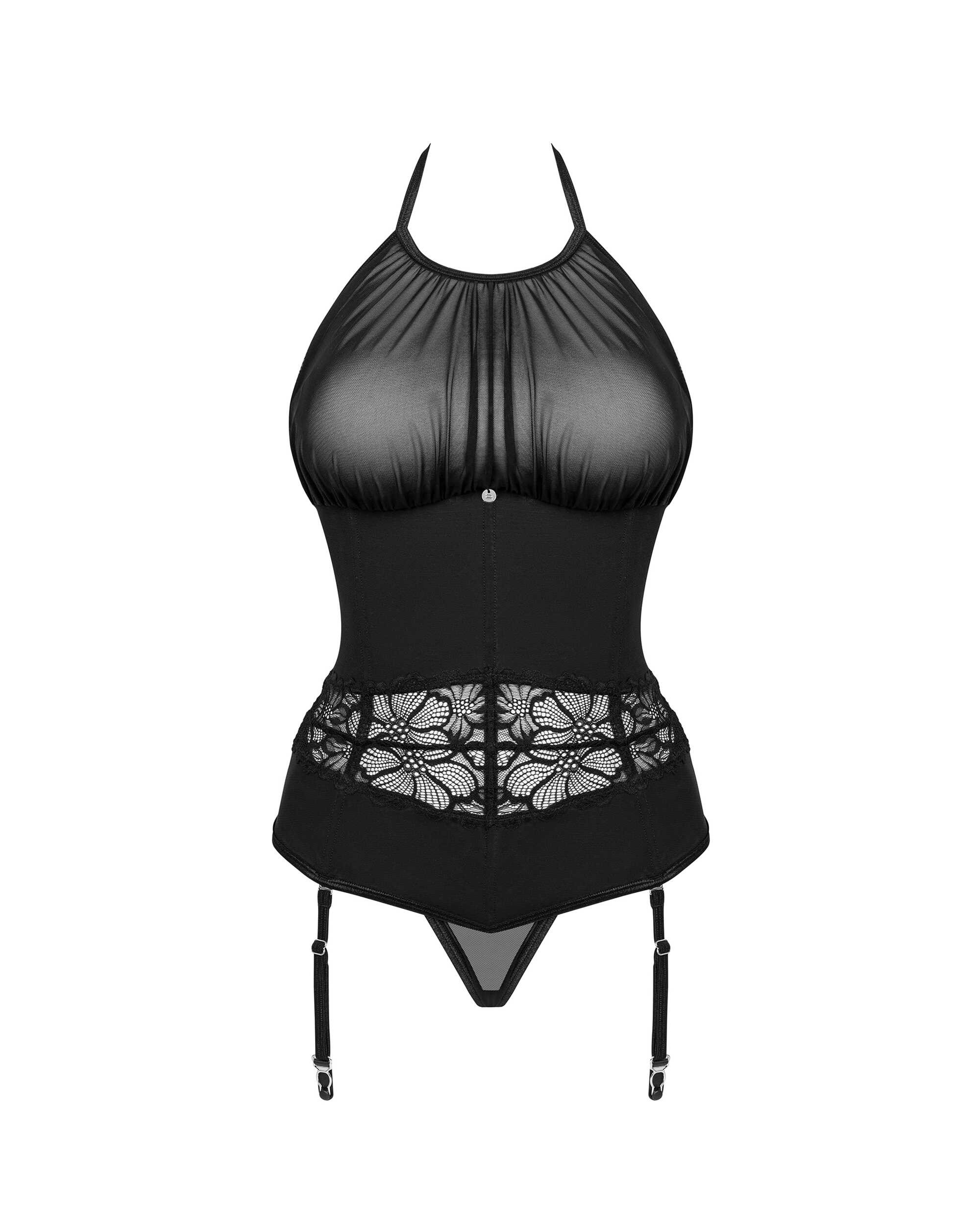 Guêpière et string Serafia en dentelle - Obsessive – Image 7