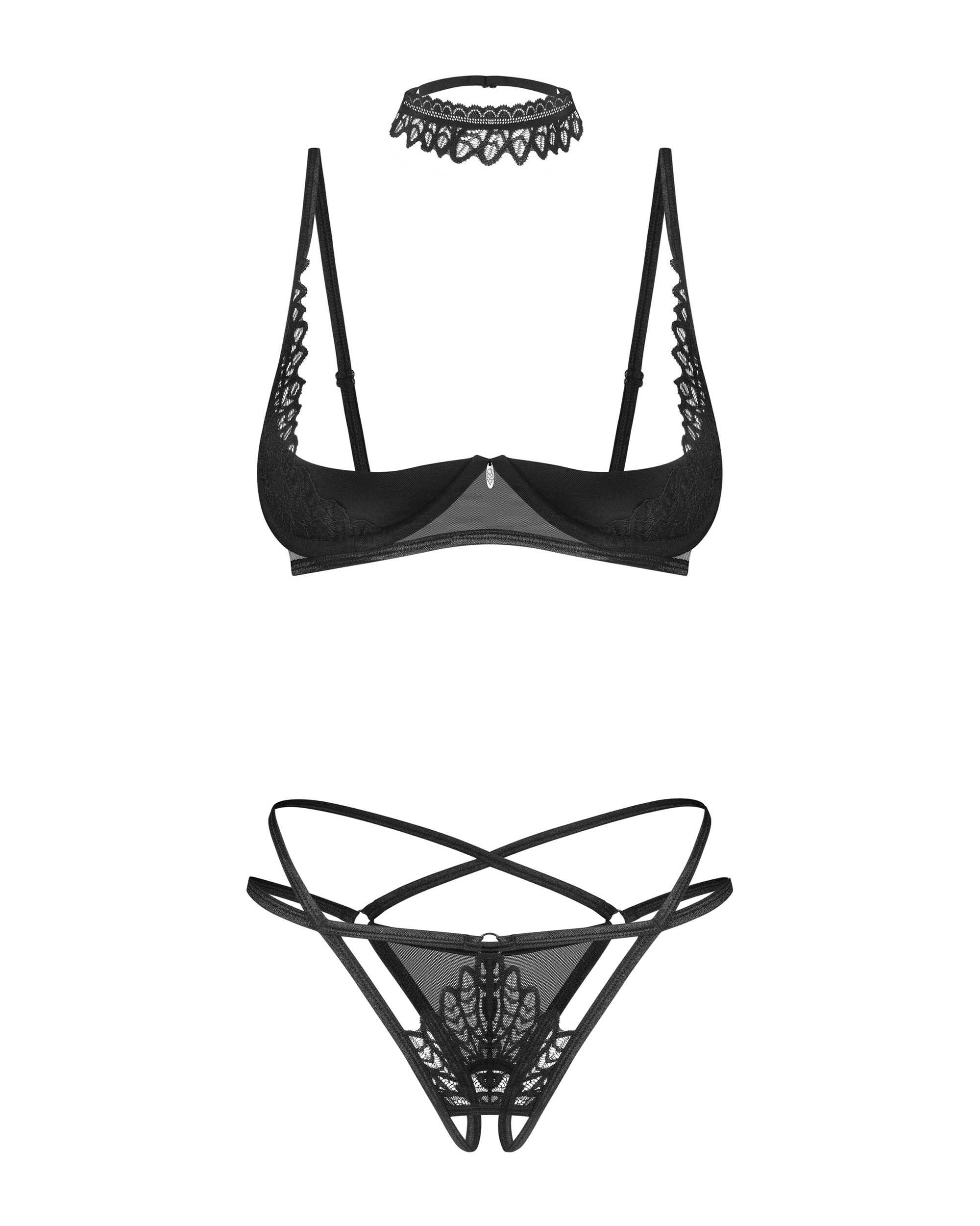 Ensemble lingerie ouvert 3 pièces Donarella - Obsessive – Image 7