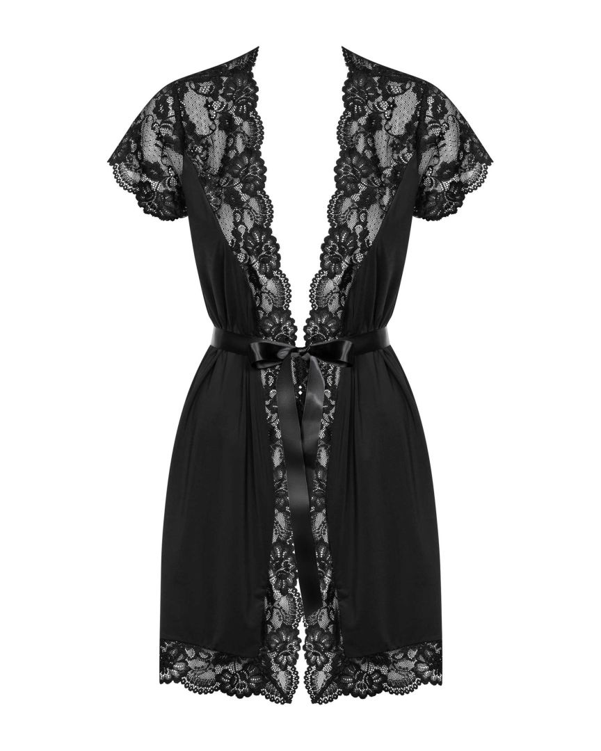 Peignoir en dentelle noire collection 810 - Obsessive – Image 4
