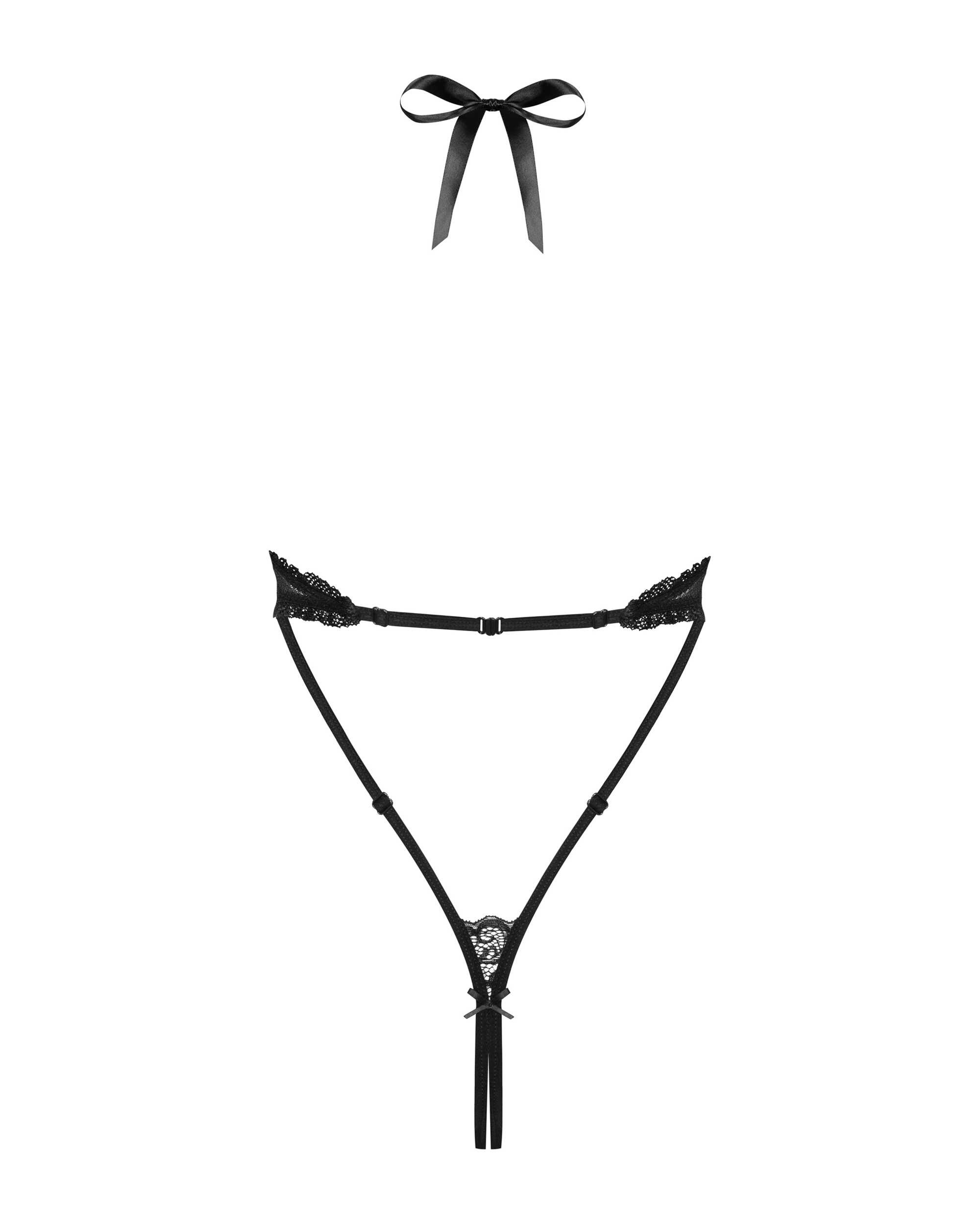 Body ouvert avec laçage frontal et bijou - Obsessive – Image 5