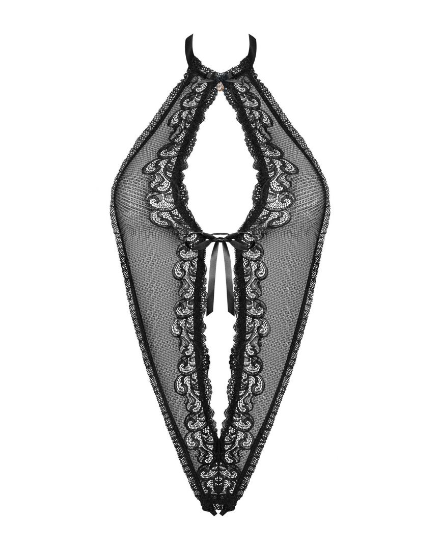 Body ouvert avec laçage frontal et bijou - Obsessive – Image 6
