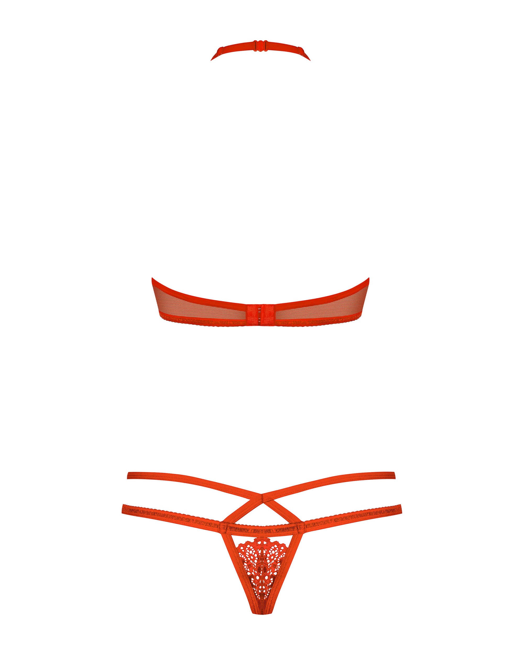 Ensemble lingerie soutien-gorge et string rouge - Obsessive – Image 5
