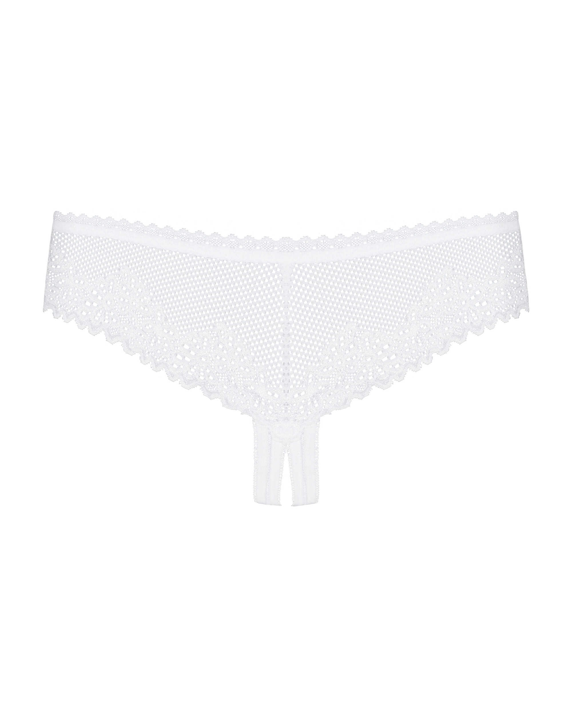String ouvert en dentelle florale blanc - Obsessive Alabastra – Image 4