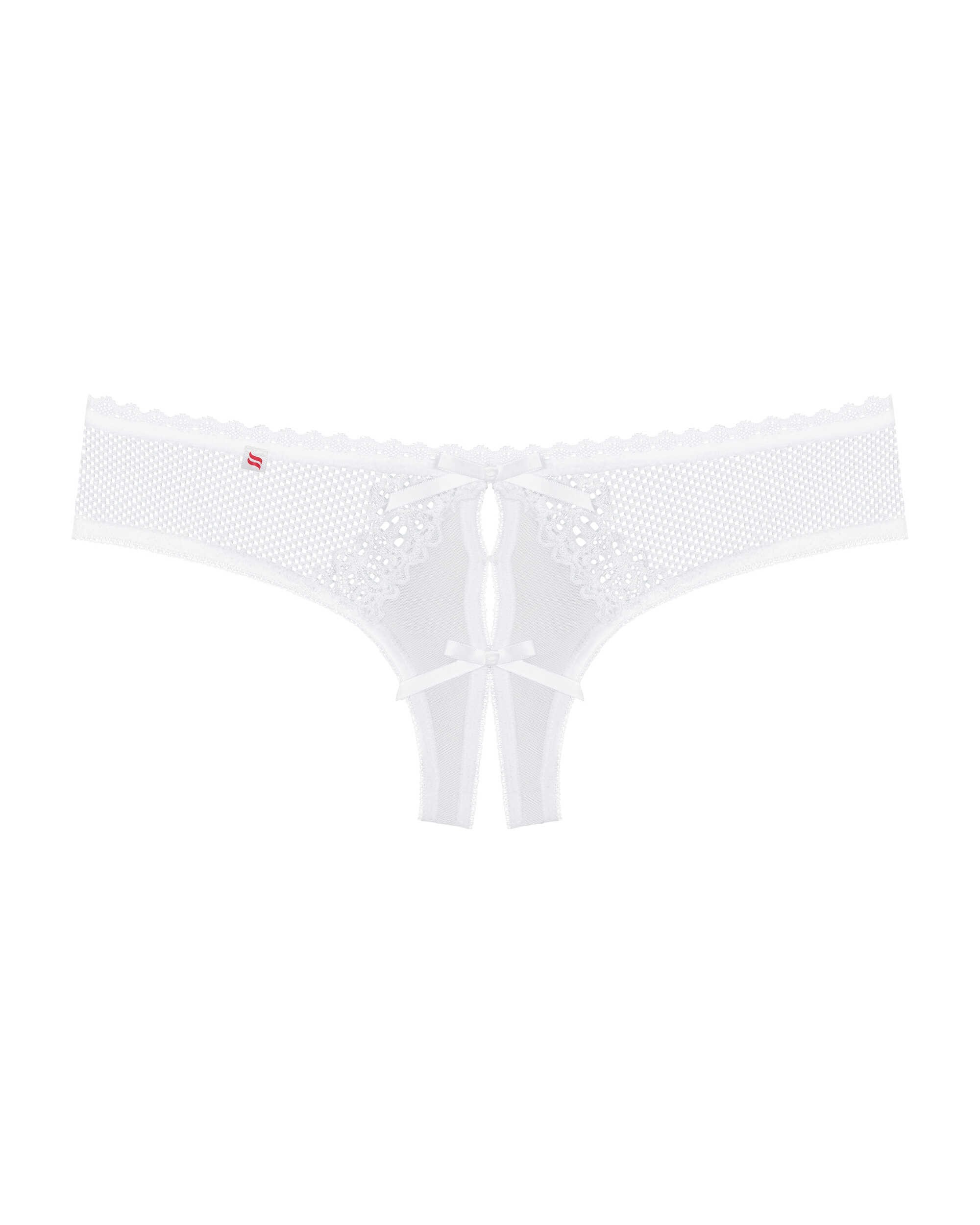 String ouvert en dentelle florale blanc - Obsessive Alabastra – Image 5