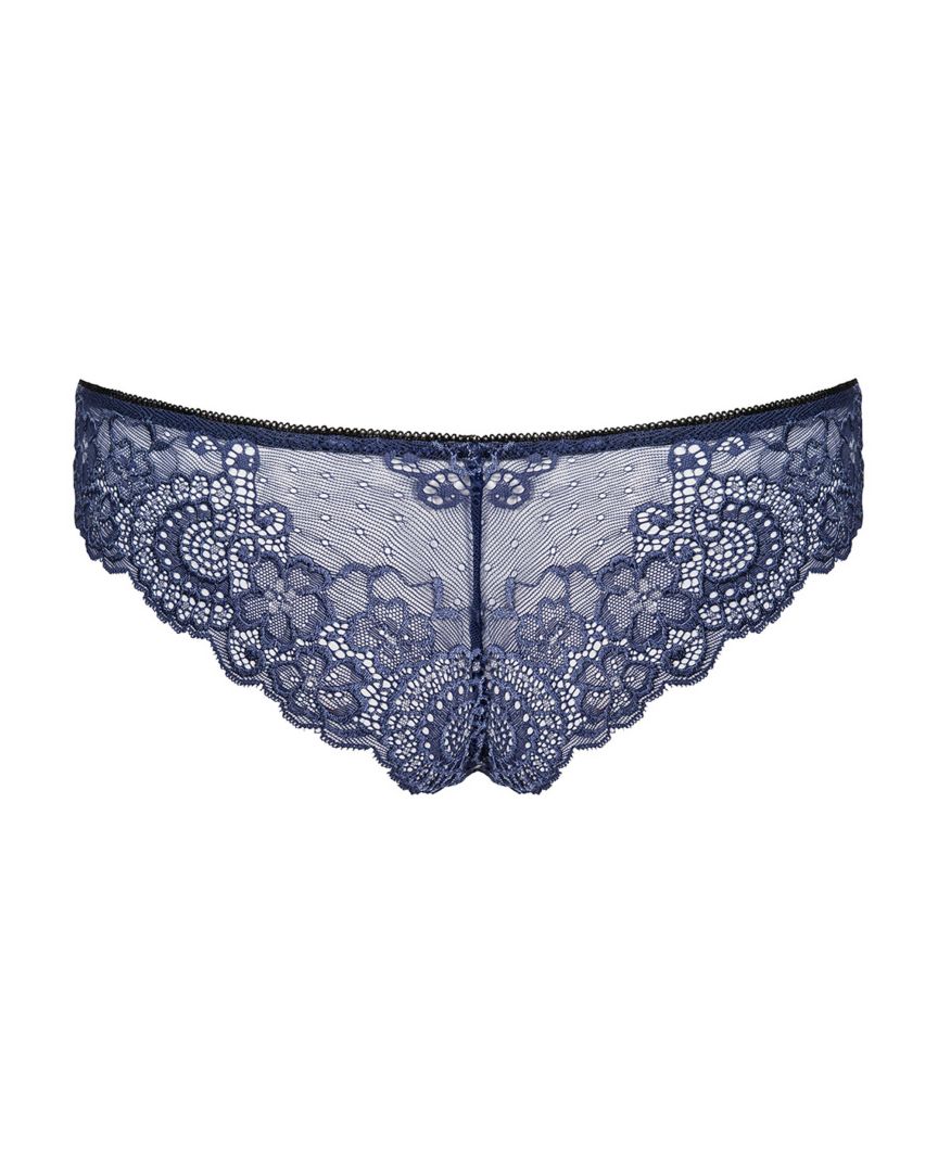 Culotte satin et dentelle bleue Auroria - Obsessive – Image 5