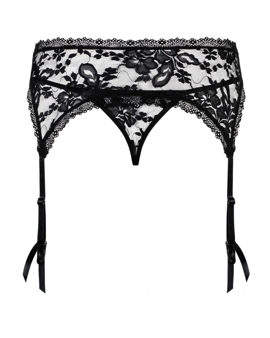 Porte-jarretelles dentelle noir Catia - Obsessive – Image 5