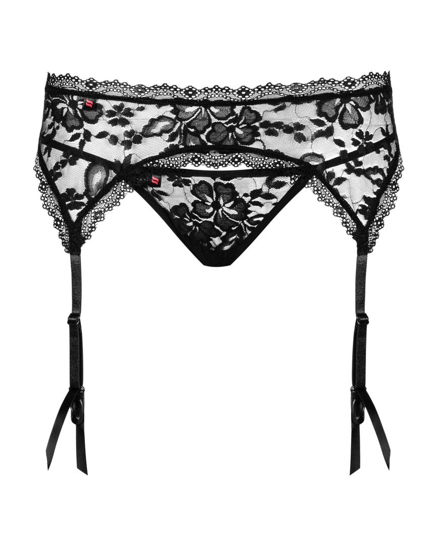 Porte-jarretelles dentelle noir Catia - Obsessive – Image 6
