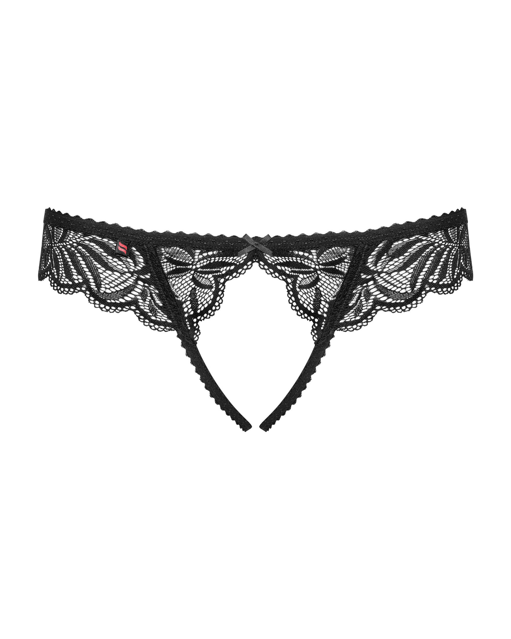 Tanga ouvert en dentelle délicate - Obsessive – Image 6