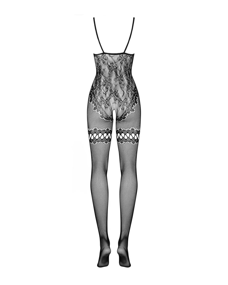 Bodystocking résille à motifs floraux - Obsessive – Image 5