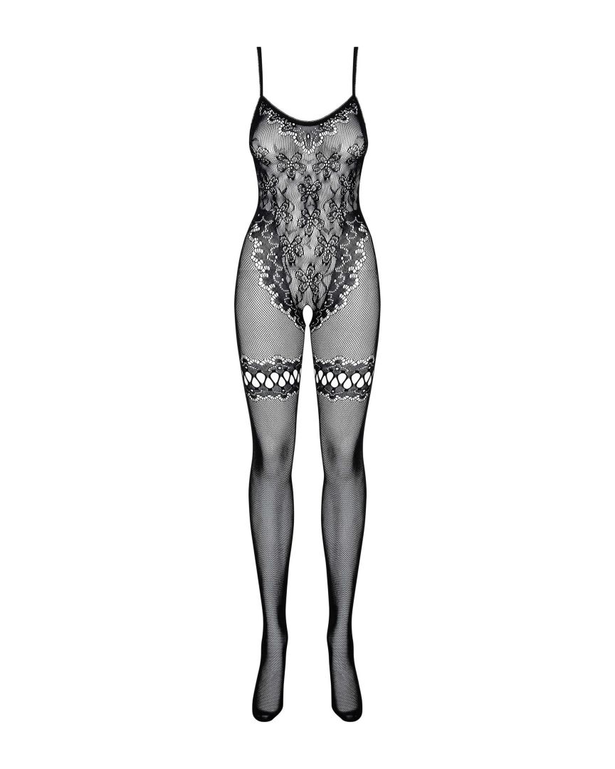 Bodystocking résille à motifs floraux - Obsessive – Image 6