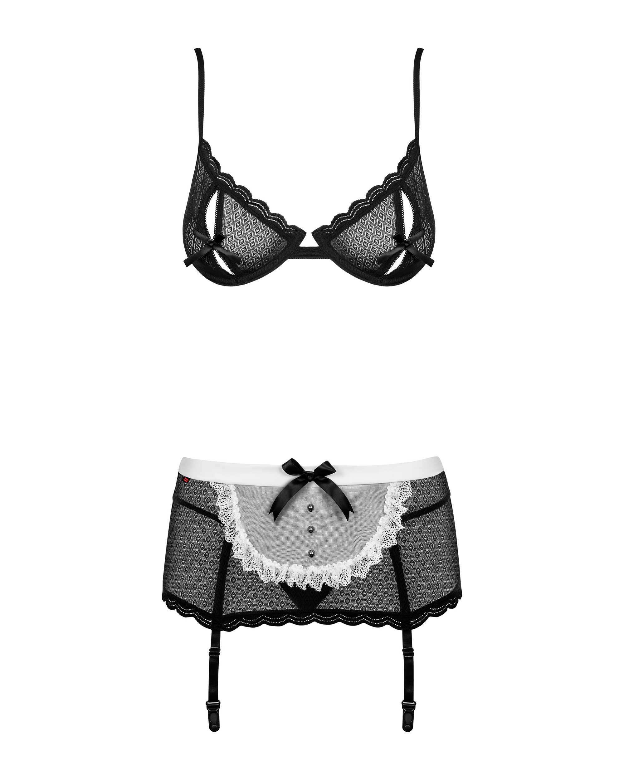 Tenue sexy soubrette 5 pièces avec bas - Obsessive Maidme – Image 5