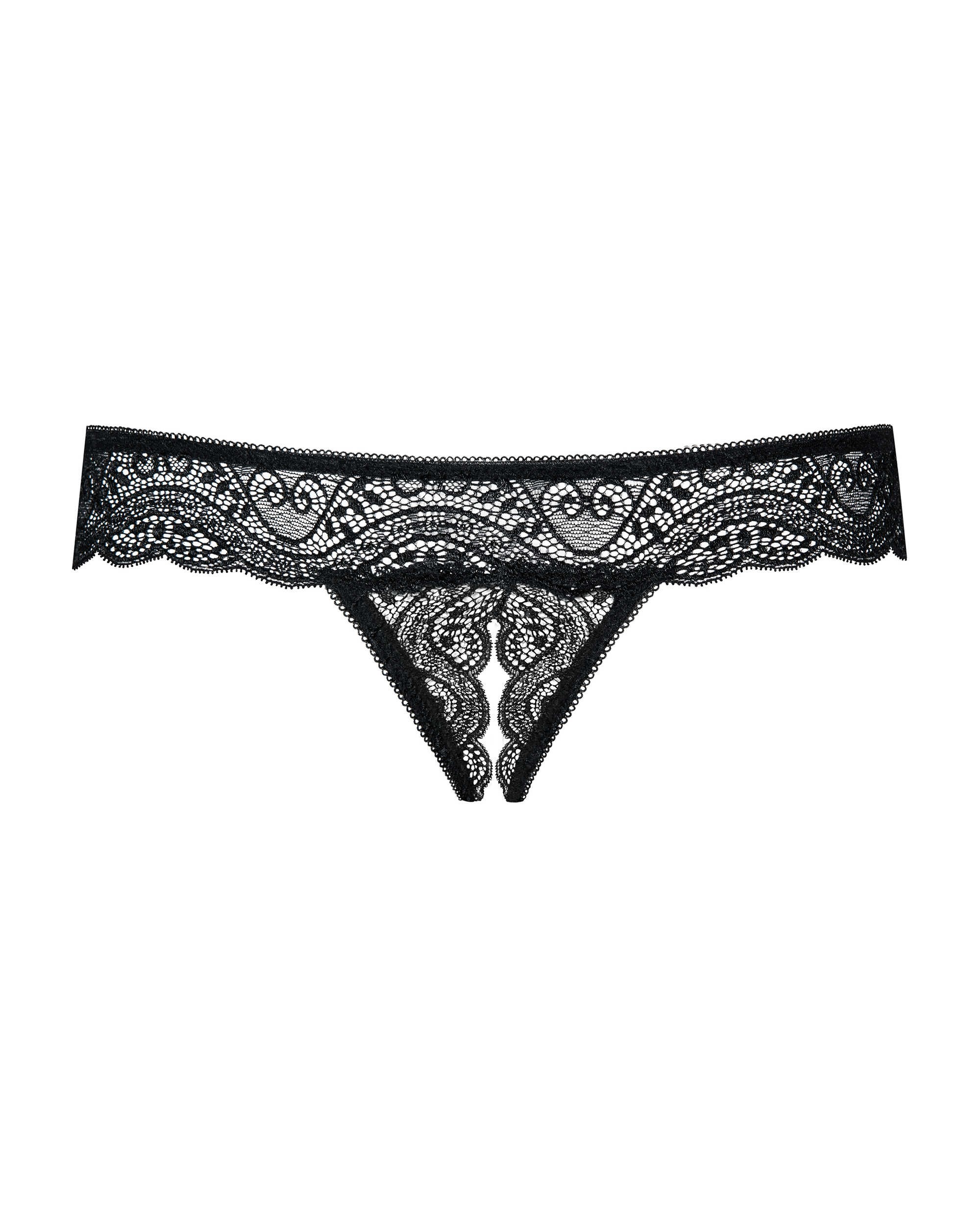 String ouvert Miamor en dentelle noire - Obsessive – Image 5