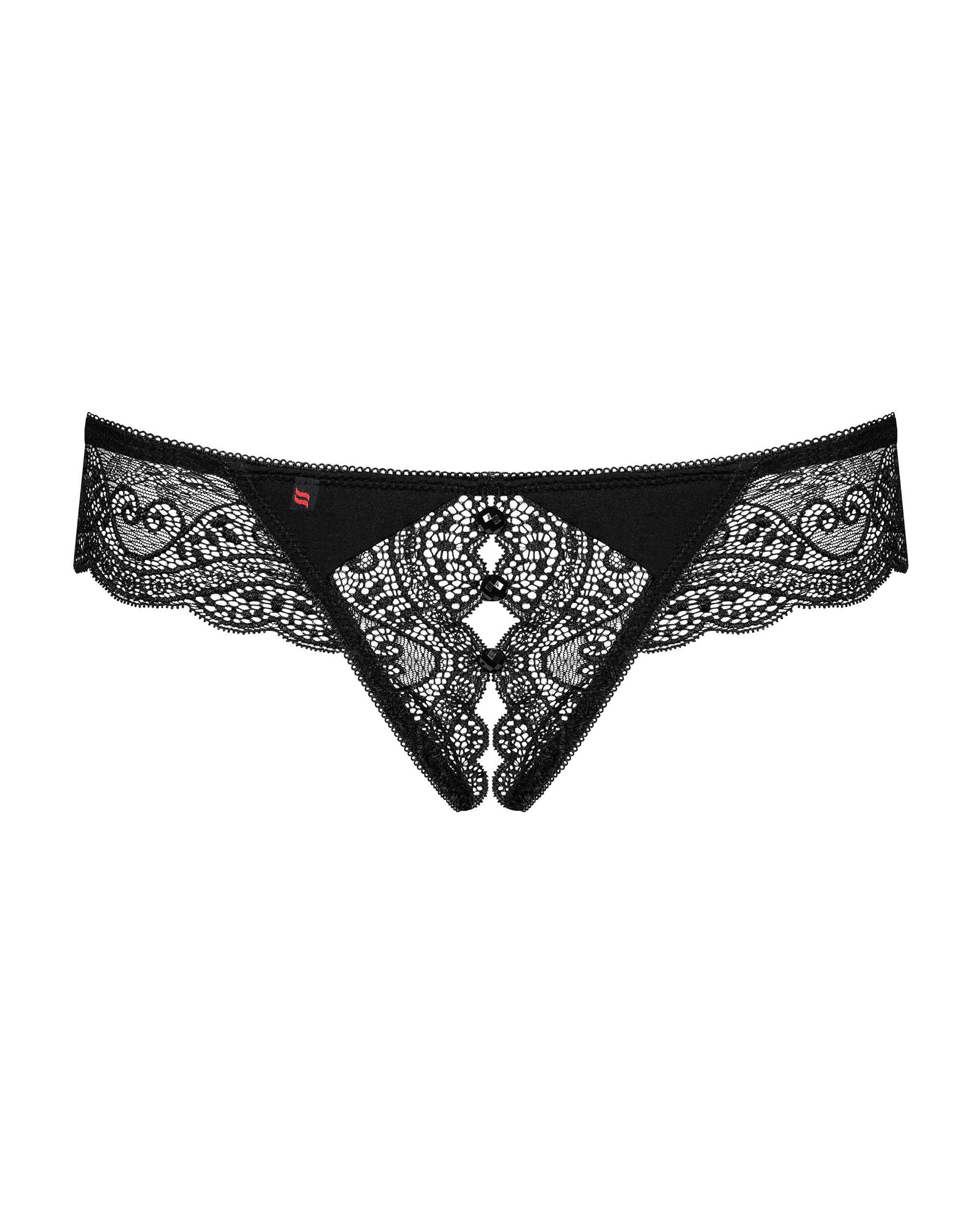 String ouvert Miamor en dentelle noire - Obsessive – Image 6