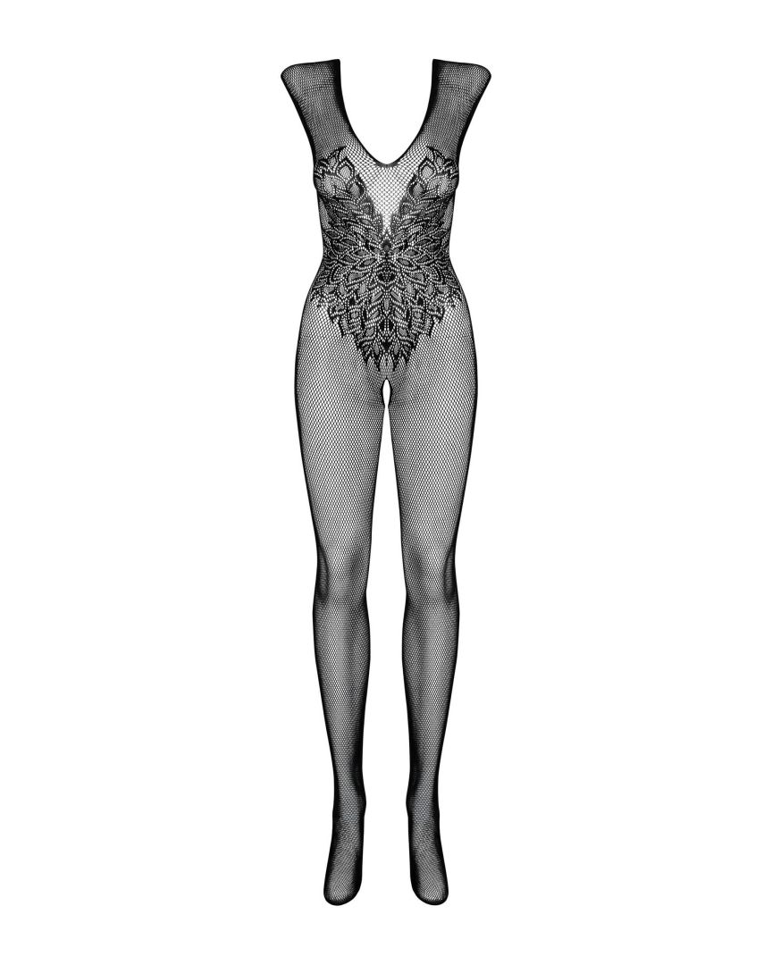 Bodystocking resille noir motif ailes N112 - Obsessive – Image 5