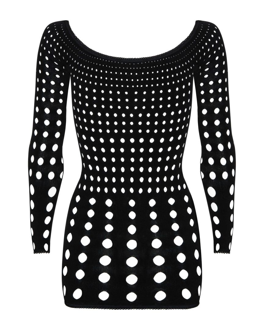 Robe sexy ajourée style rock manches longues - Obsessive – Image 5
