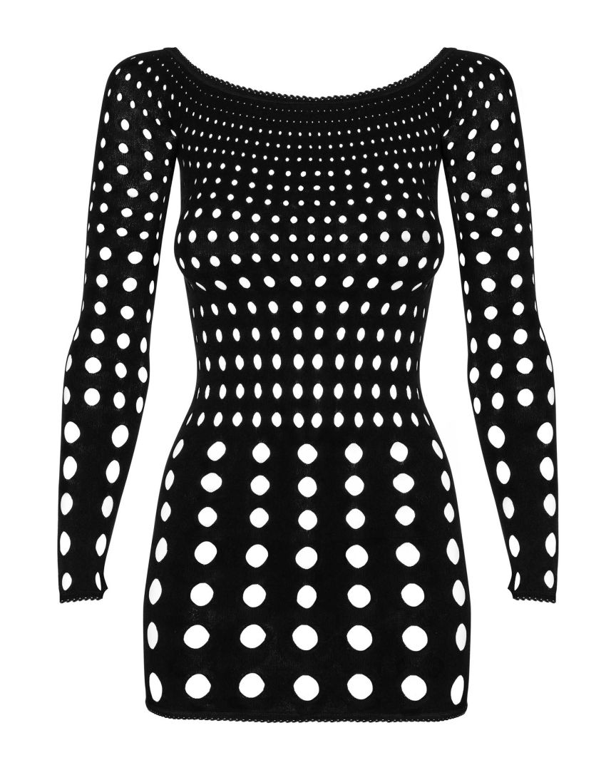 Robe sexy ajourée style rock manches longues - Obsessive – Image 6