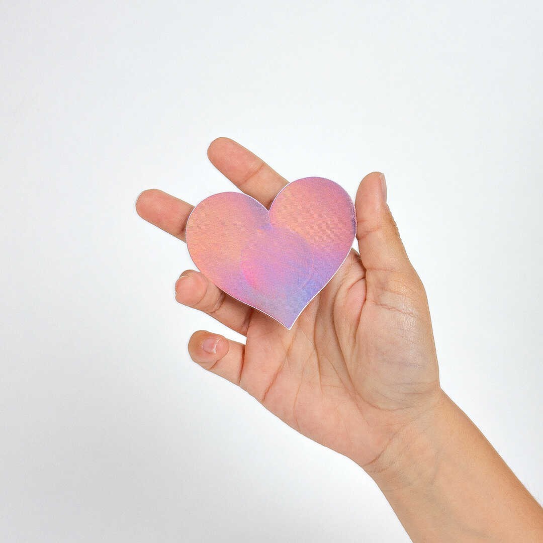 Cache-tétons coeur holographiques par paire - Secret Play – Image 4