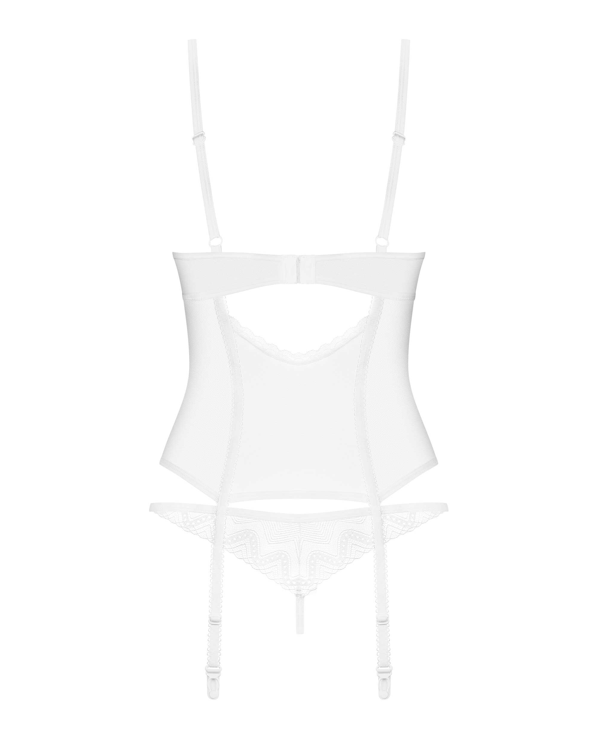 Corset et string Alissium blanc - Obsessive – Image 7