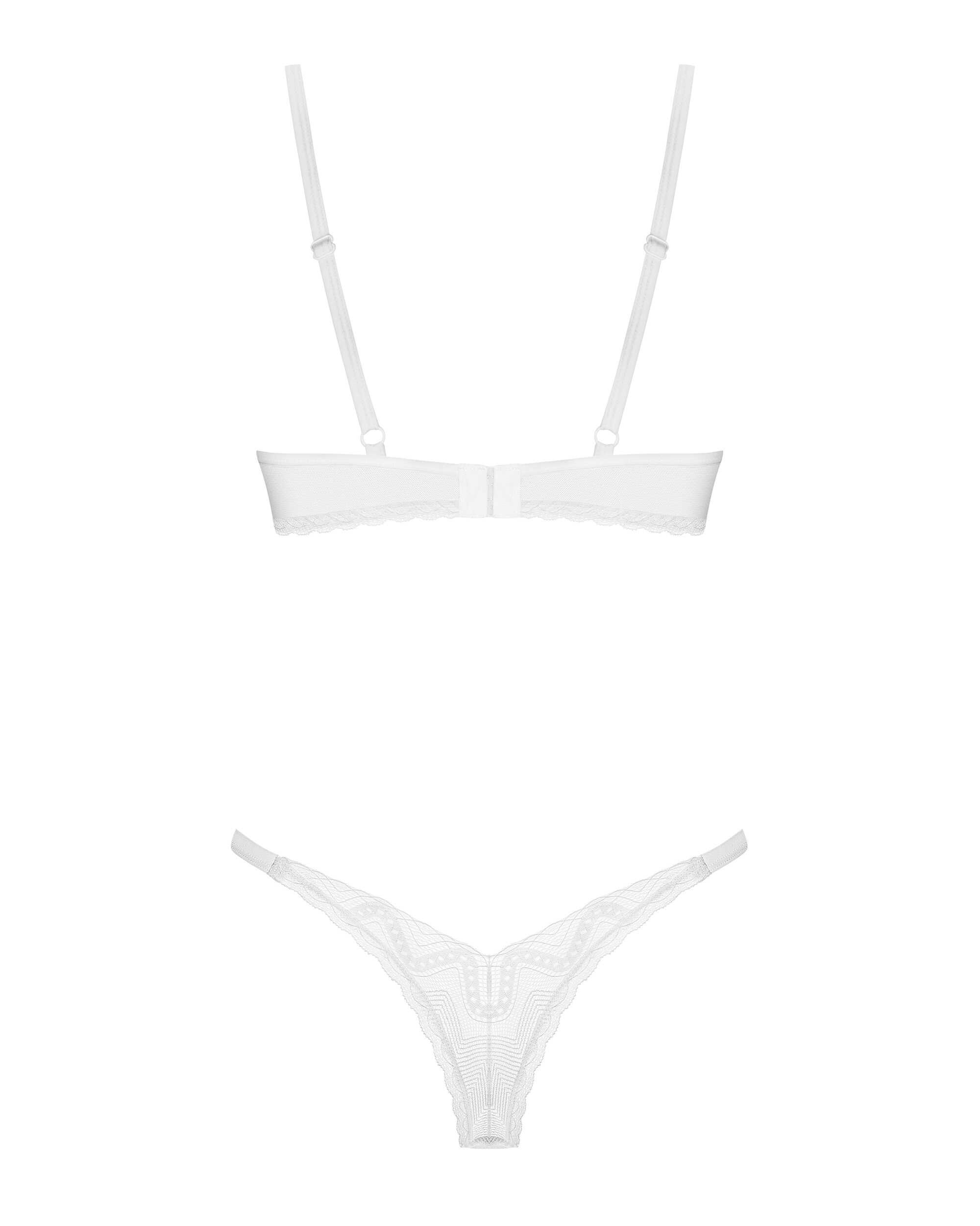 Ensemble lingerie dentelle blanc Alissium - Obsessive – Image 7