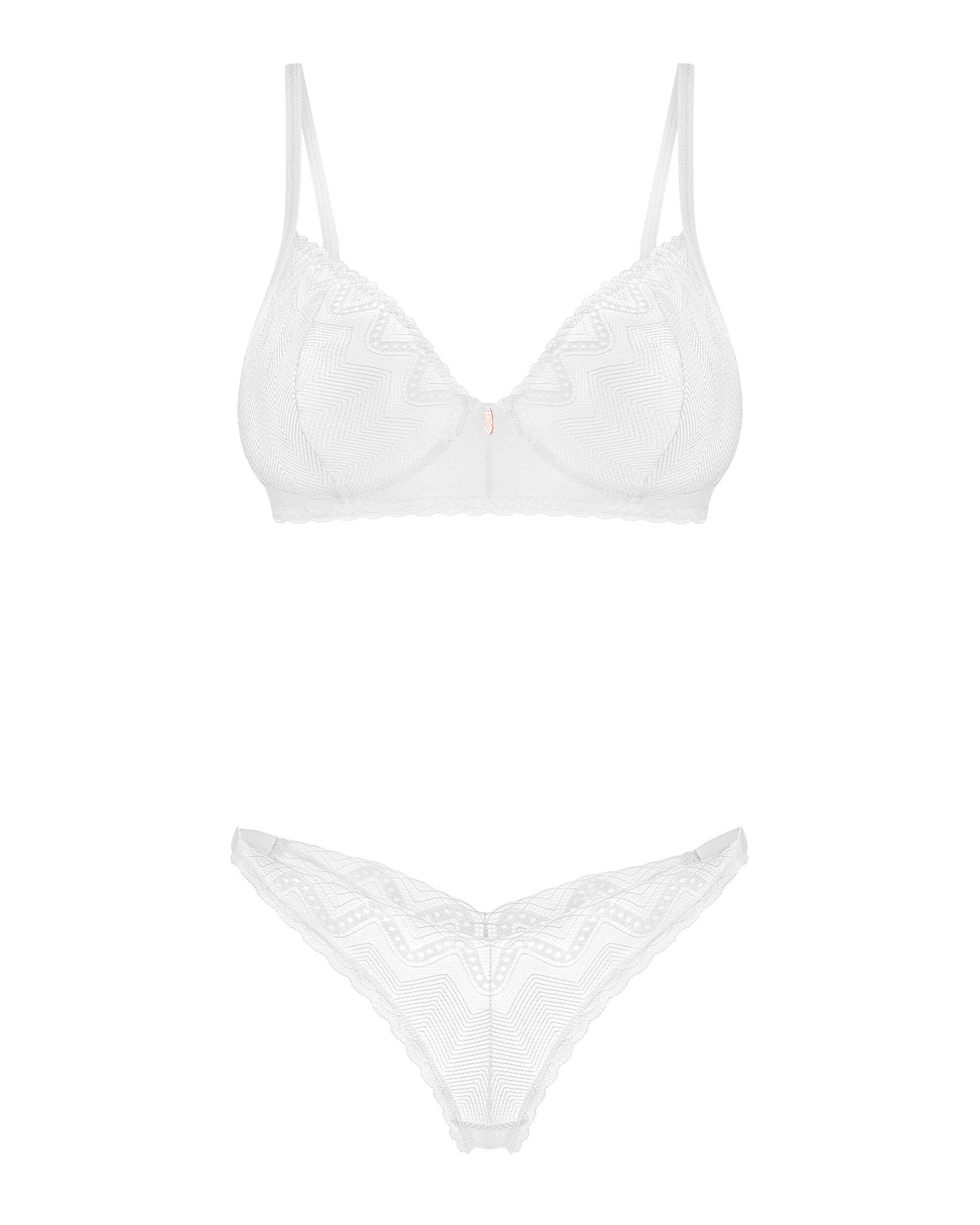 Ensemble lingerie dentelle blanc Alissium - Obsessive – Image 8