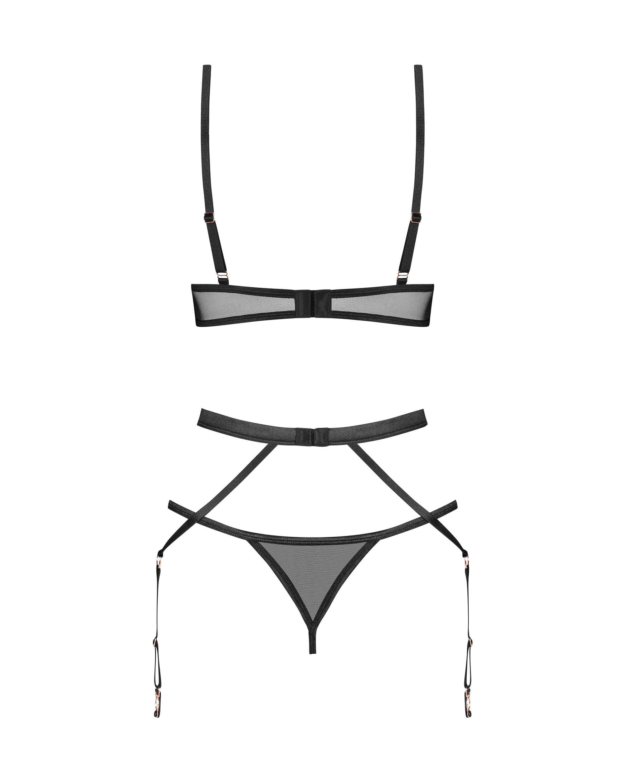 Ensemble lingerie 3 pièces Euridia en dentelle - Obsessive – Image 4