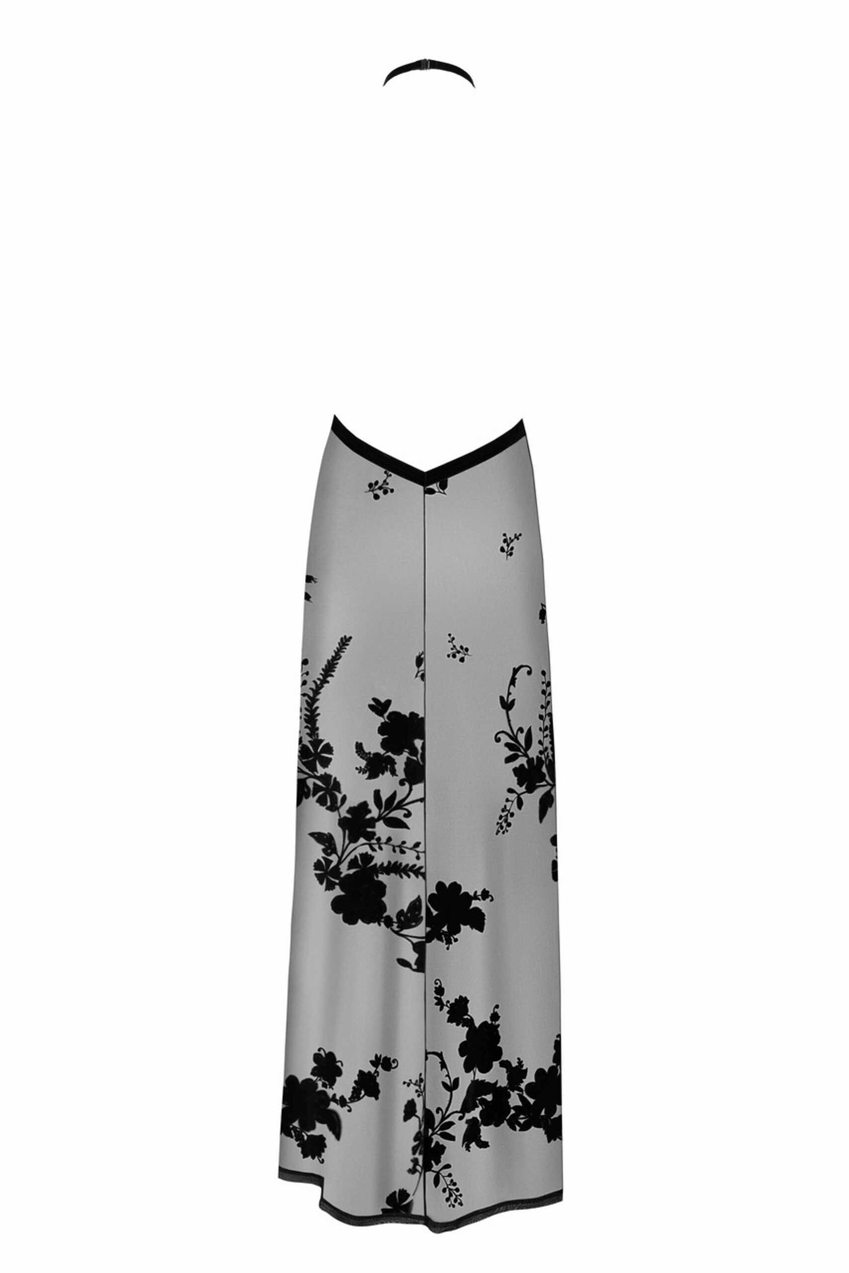 Robe longue transparente Divinity dos nu - Noir Handmade – Image 5