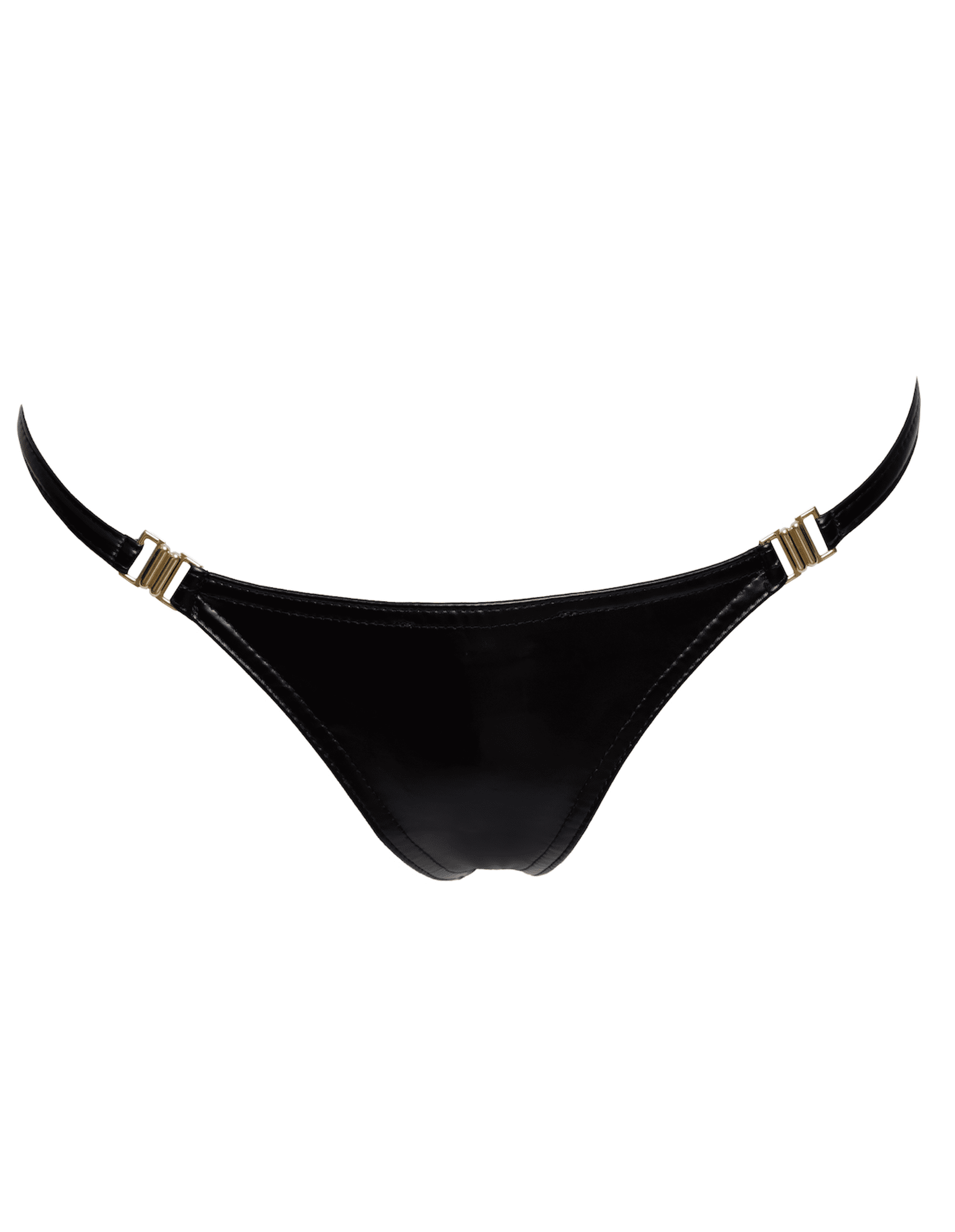 Culotte powerwetlook à fermoirs dorés - Noir Handmade – Image 4