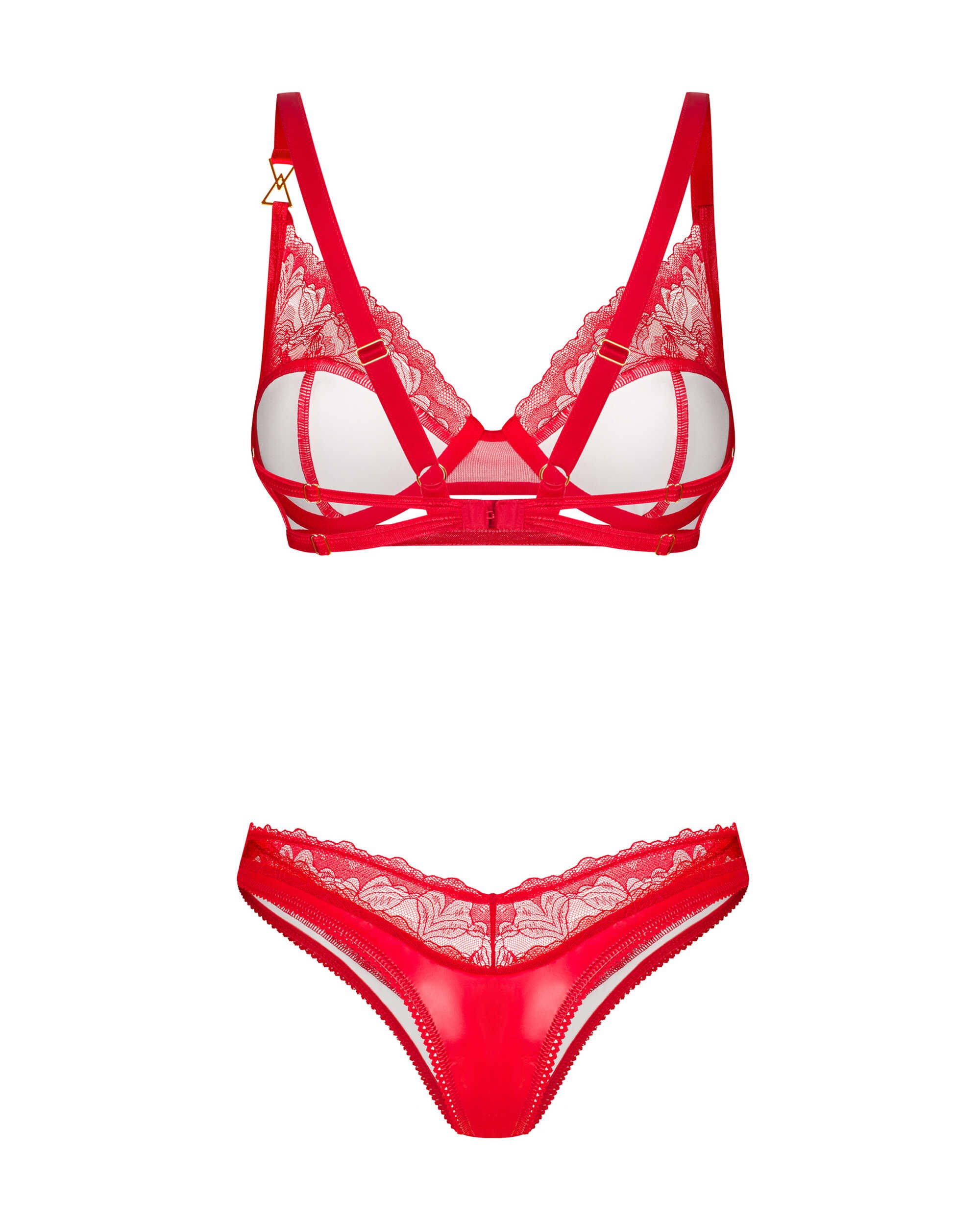 Ensemble lingerie dentelle soutien-gorge et string - Obsessive – Image 6